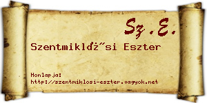 Szentmiklósi Eszter névjegykártya